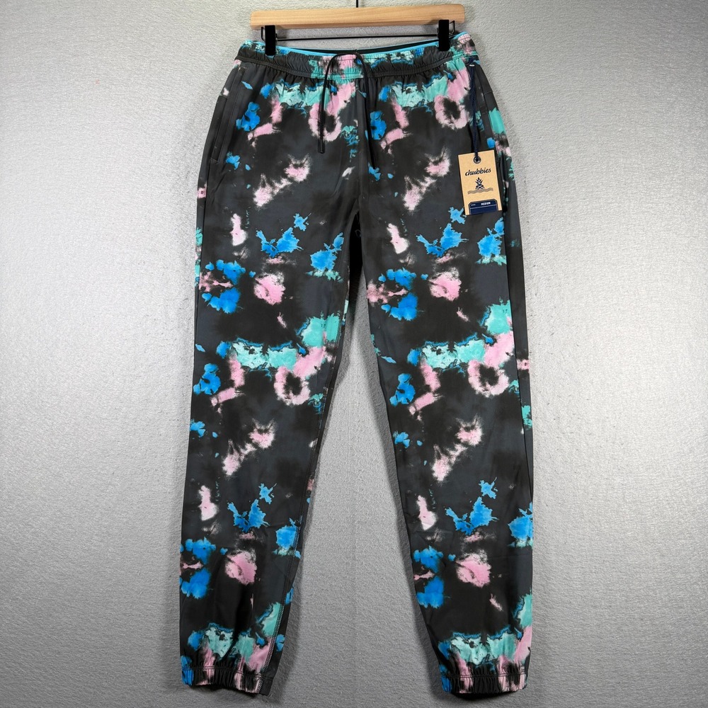 Chubbies The Paint Parties Ultimate Sport Jogger Pants Men's Medium Tie Dye